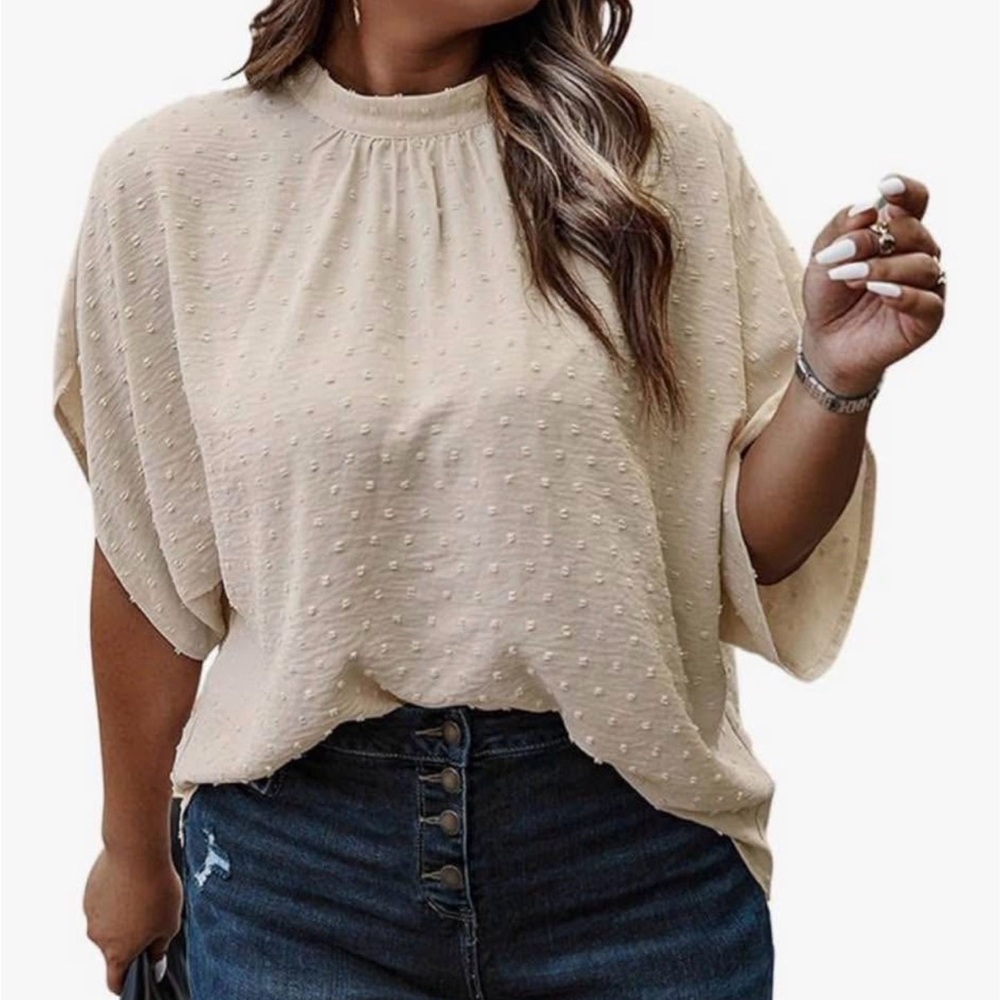 The Glittered Closet Pale Pink Swiss Blouse